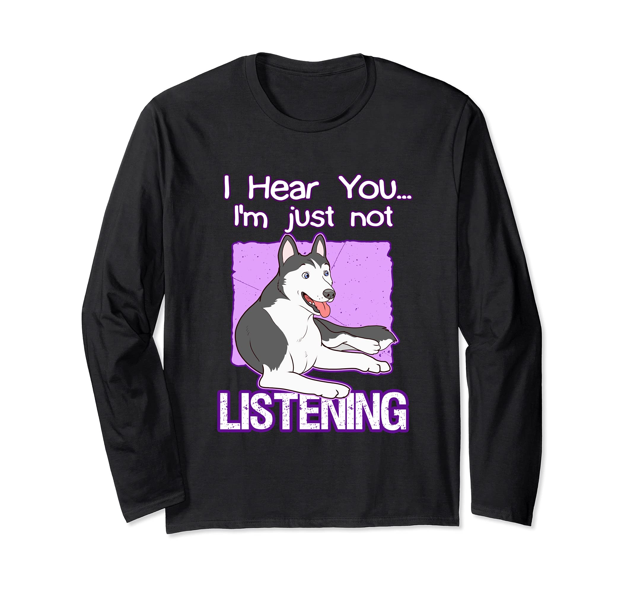 Womens Siberian Husky Dog Not Listing Long Sleeve T-Shirt
