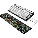 AnyShock Keyboard Wrist Pad with Non Slip PU Base, 3-Level Height Adjustment Keyboard Stand, Comfy Ergonomic Wrist Rest for Office Home Woman (Grass/Black)