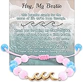 LParkin Wave Bracelet for Women Bestie Mom, Inspirational Gifts for Women, Encouragement Gifts for Women, Thinking of You Gifts Wave Bracelets for Bestie Mom