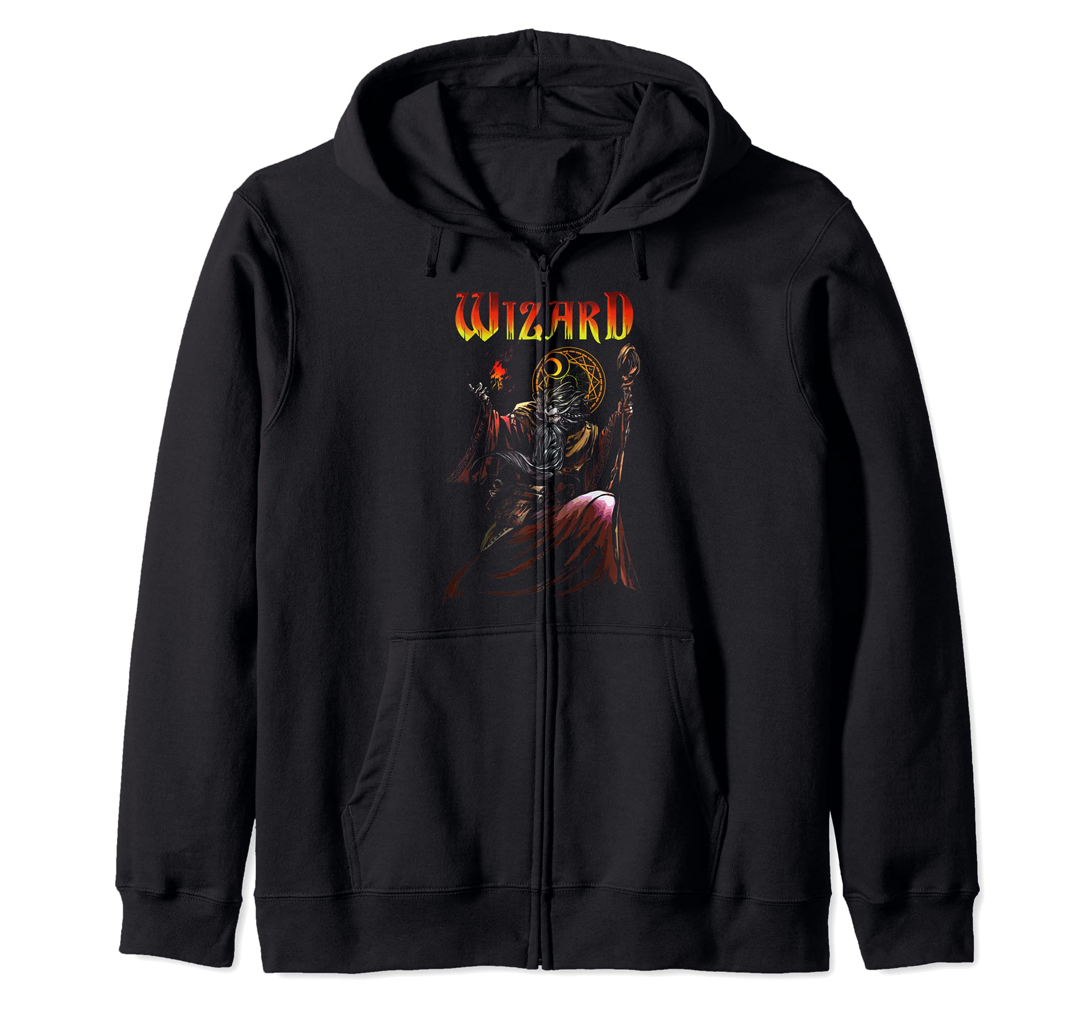 Wizard Magic Fantasy RPG D20 Roleplaying Tabletop Gamer Zip Hoodie