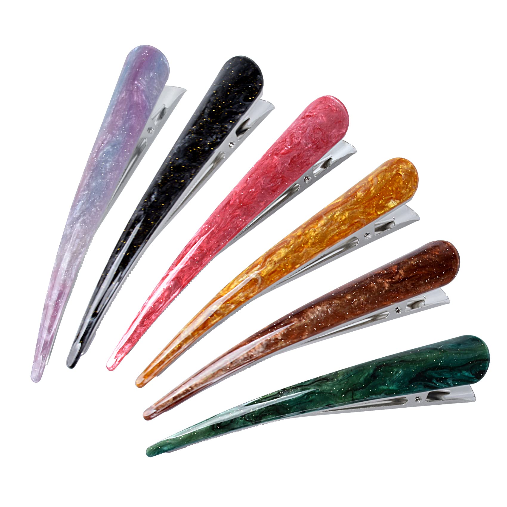 besbomig 6PCS Duckbill Hair Clips Classic Hair Grip Hairpin with Duck Teeth - Non-slip Hairdressing Styling Hairpin for Women Girls Hair Salon