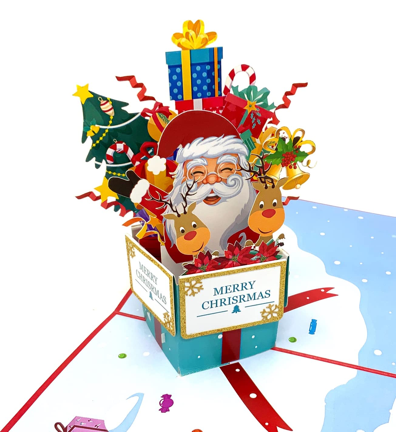 3D Pop Up Christmas Cards | Santa Box | 3D Christmas Cards Pop Up | Greeting Cards For Loved Ones This Holiday Season
