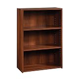 Sauder Beginnings 3-Shelf Bookcase, Bookshelf with Adjustable Storage Shelves, in Brook Cherry finish