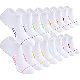 eallco 8 Pairs Ankle Socks for Women Athletic Running Comfort Cushioned Low Cut Socks with Moisture-Wicking