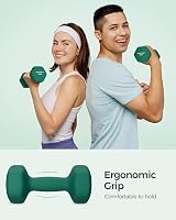 SONGMICS Set of 2 Dumbbells 4 kg Neoprene Non-Slip Green SYL68GN view 3
