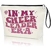 Cheerleader Makeup Bag - In My Cheerleader Era Travel Cosmetic Zipper Bag - Cheer Stuff Singer Fans Inspiration Merchandise - Gift for Cheer Lovers, Teammates, Girls, Women