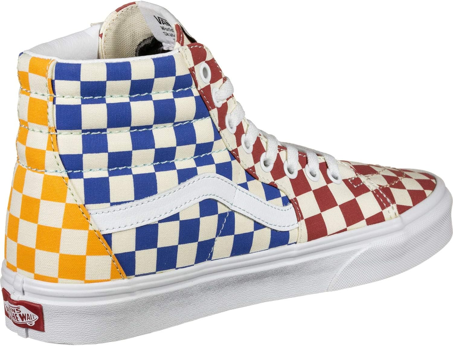 vans sk8 hi checkerboard multi