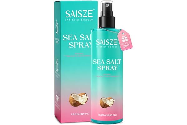 SAISZE Sea Salt Spray for Women and Men, Travel Essentials, Beach Vacation Essentials, Coconut Aroma, Volumizing Salt Water S