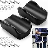 Yoojahow 2 Pcs Rollator Armrest Pads, Upright Walker Forearm Pads, Black | Walker Handle Cushions, Stand up Rollator Accessories, Comfortable and Durable for Seniors