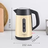 Bosch DesignLine Plus 1.7L 3000W Cordless Kettle Cream view 2