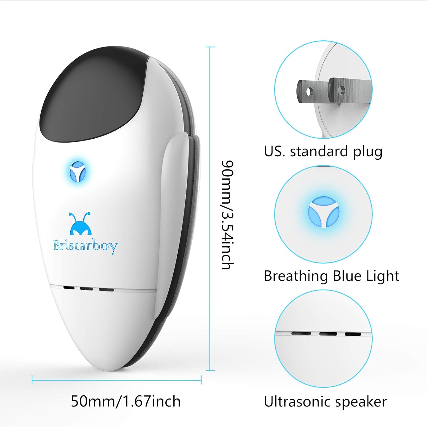 Bristarboy Ultrasonic Pest Repeller 4 Packs, Electronic Indoor Pest Repellent Plug in Pest Control for Kitchen, Warehouse, Bedroom : Garden & Outdoor
