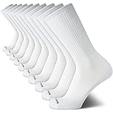 Van Heusen Mens Crew Socks - 10 Pack Athletic Performance Cushioned Crew Length Running Socks for Men for Sports and Running