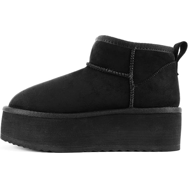 ショートブーツ・ブーティ THREE TO EIGHTY PLATFORM SHORT FUR BOOTS BLACK PLATFORM SHORT FUR BOOTS (BLACK) - 3/80 THREE TO EIGHTY