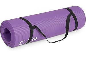 CAP Barbell High Density Exercise Yoga Mat with strap, 68"x24"x 1/2" - Purple