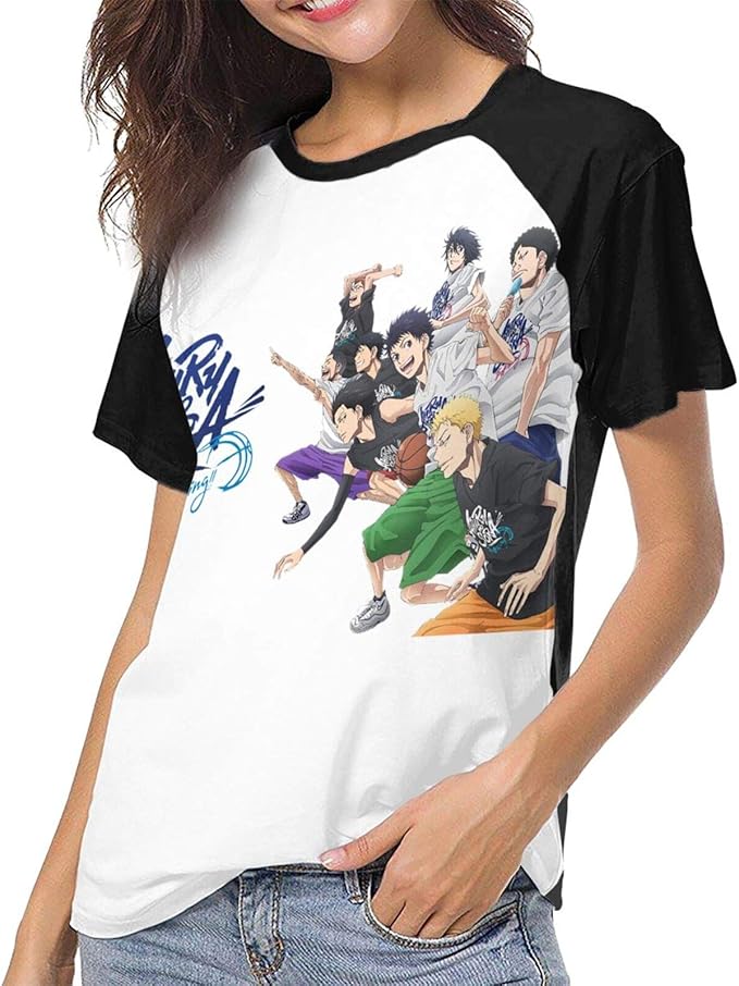 Camiseta raglán de béisbol para mujer Ahiru No Sora