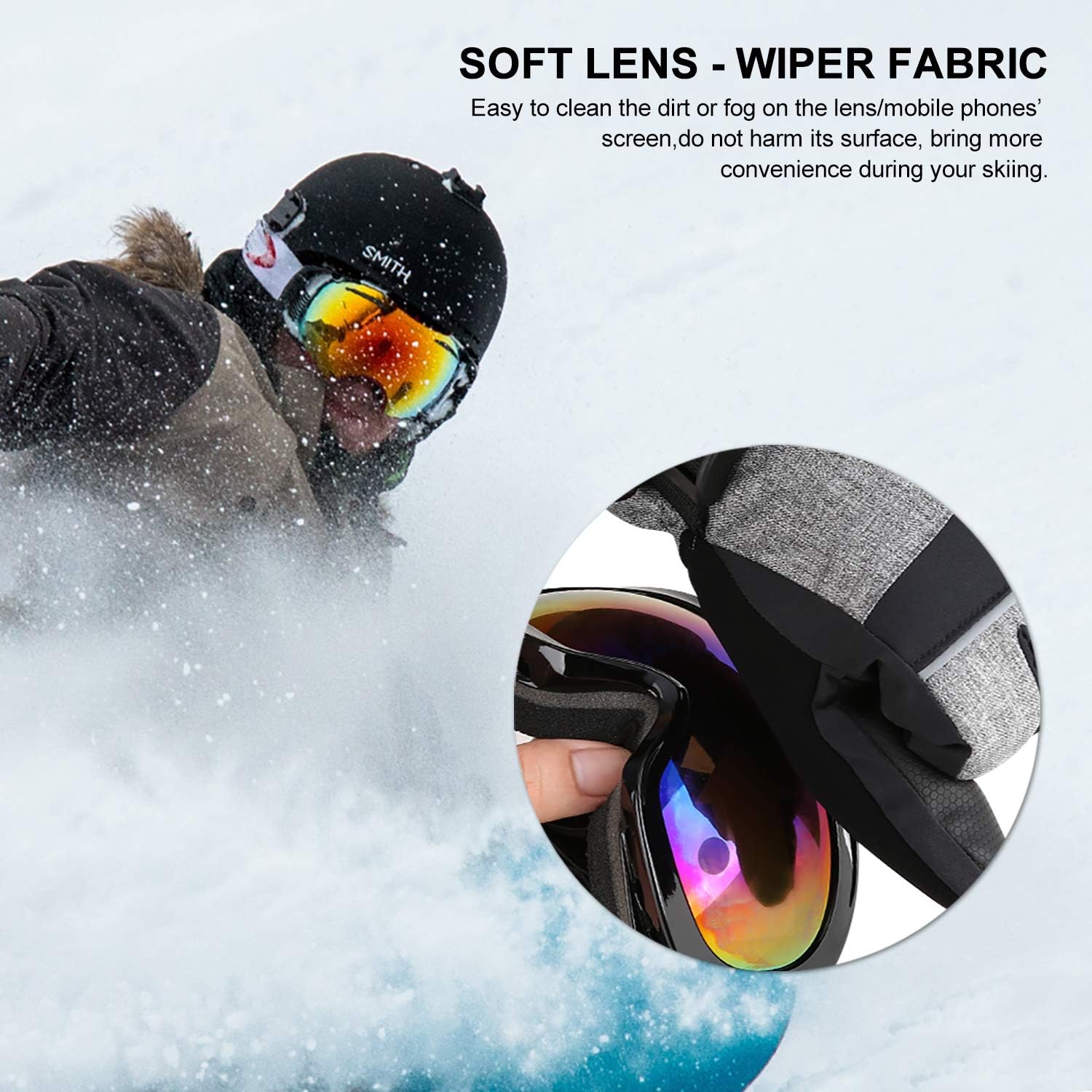 Andake Ski Gloves, Waterproof 3M Thinsulate TPU Membrane Women's Winter Gloves with Non-Slip PU Palms for Skiing, Snowboarding, Riding, Climbing and Skating : Sports & Outdoors