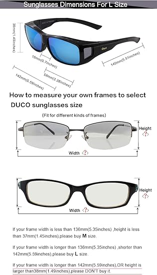 m size in sunglasses