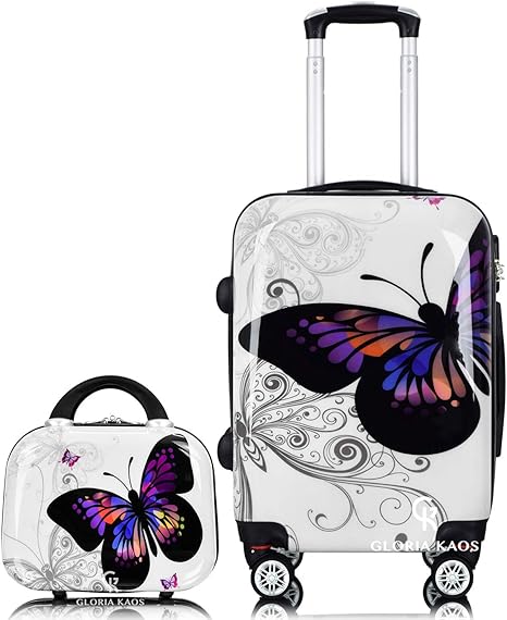 butterfly suitcase amazon