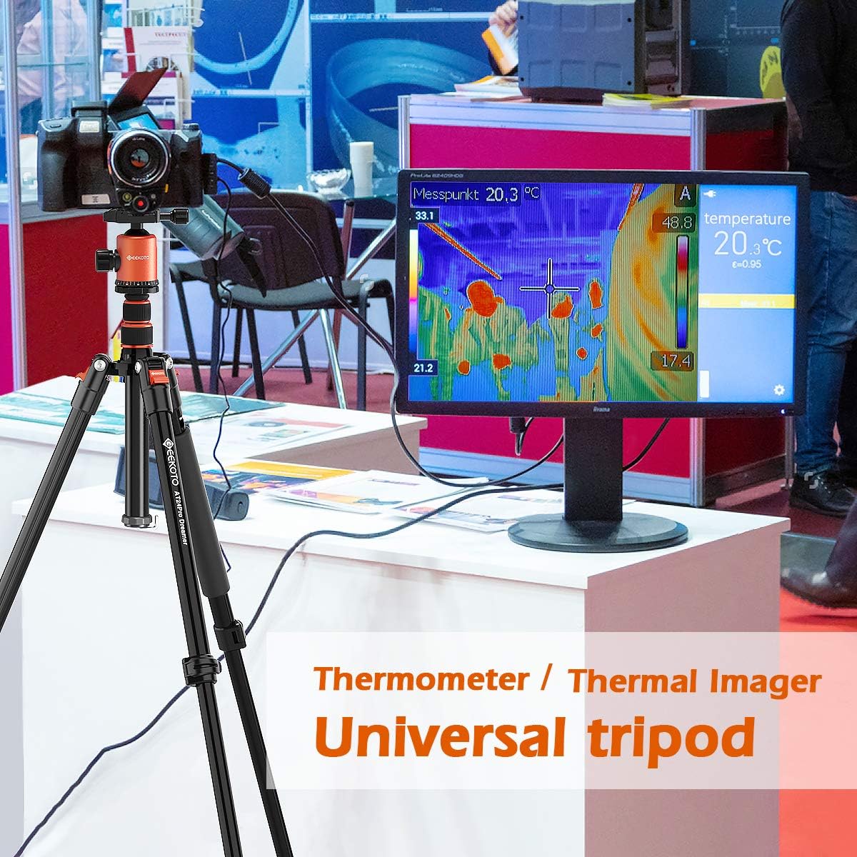 GEEKOTO 77'' Tripod, Camera Tripod for DSLR, Compact Aluminum Tripod with 360 Degree Ball Head and 8kgs Load for Travel and Work : Camera & Photo