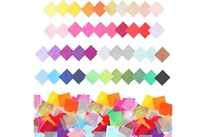 Phinus 6300 Pcs 1 Inch Tissue Paper Squares, Tissue Papers for Crafts, 42 Colors Art Rainbow Tissue Paper Bulk for Crafts, Art Projects, Birthday Party