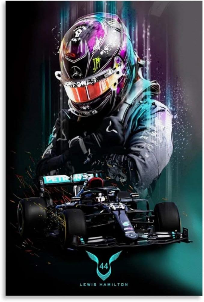 GSSG Lewis Hamilton Poster HD F1 World Champion Race Car Driver Poster