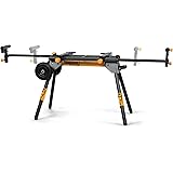 ToughBuilt - Universal 77" Miter Saw Stand - Universally Compatible, 2 Work Supports Extend to 77", Quick Release Leg Locks -