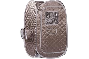 ZONEMEL Portable Steam Sauna Tent, Lightweight Folding Tent, Personal Steam Sauna SPA for Relaxation at Home, Steamer NOT Included (Dark Grey)