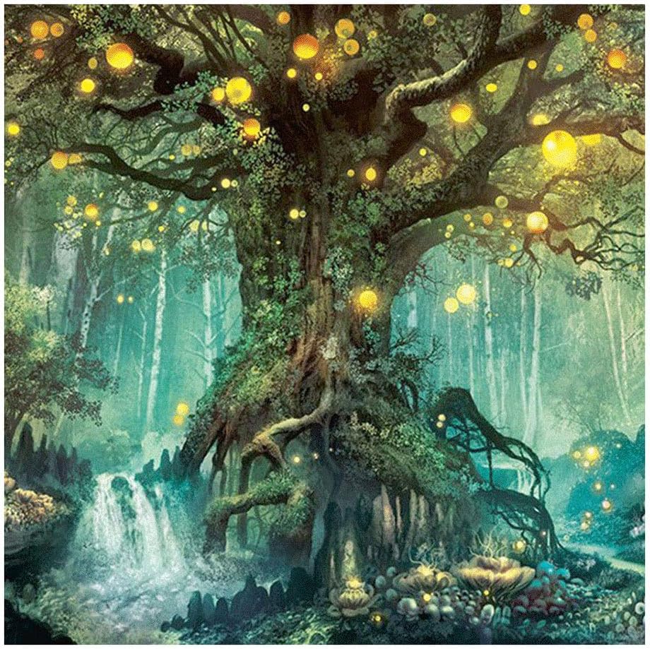 5D DIY Diamond Painting by Number Kits Full Drill, Painting Cross-Stitch Patterns Rhinestone Crystal Embroidery Pictures Arts Craft for Home Wall Decor, Valentine's Day Gift (Wish Tree-11.8x11.8in)