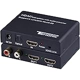 Tendak 1X2 4K HDMI Splitter with HDMI Audio Extractor + Optical and R/L Audio Output Powered Splitter 1 in 2 Out Signal Distr