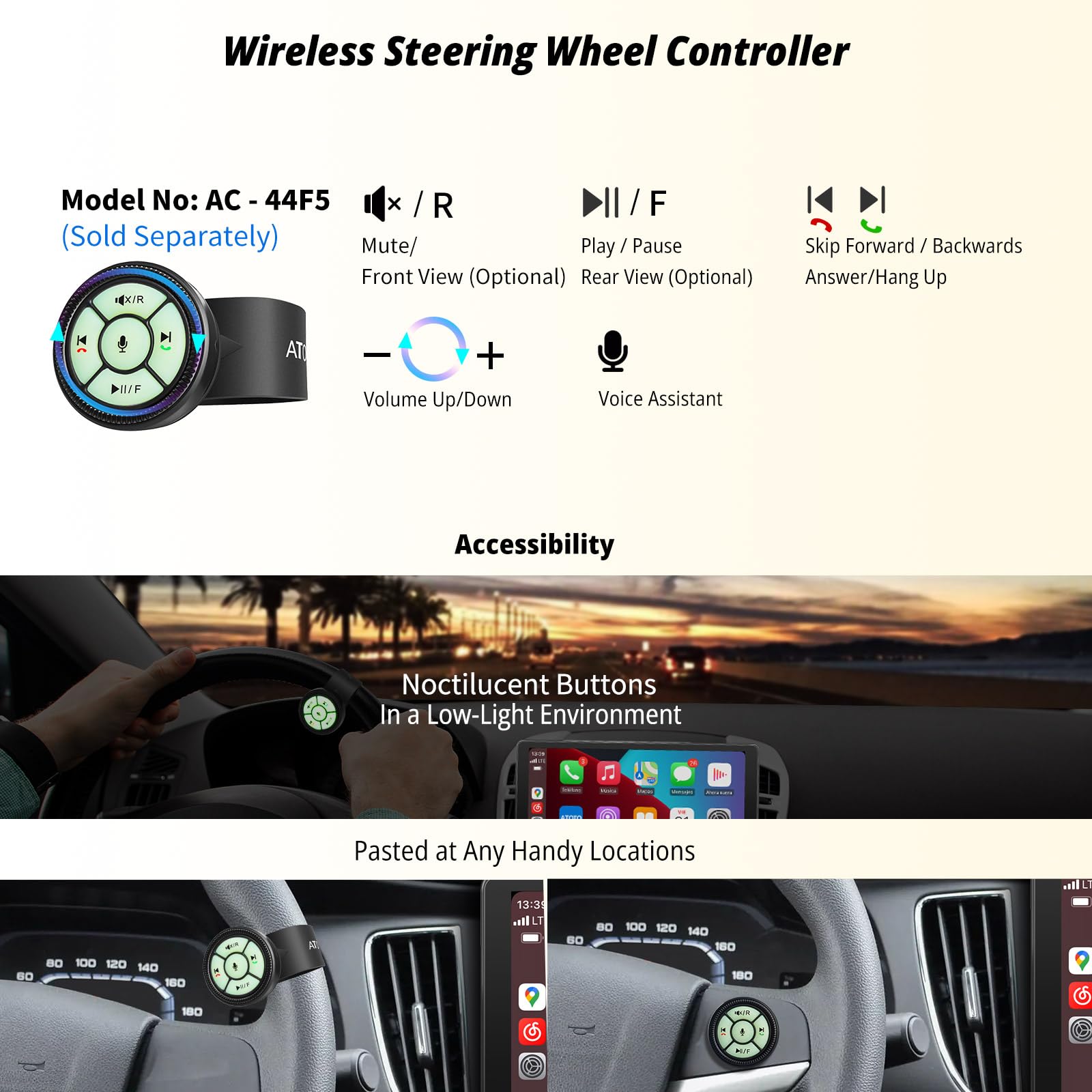 ATOTO Car Stereo Double Din 9inch Touchscreen, Wireless CarPlay/Android Auto, Bluetooth Car Radio with FM AM RDS, Phone Mirror Link, Voice Control, HD Live Rearview, GPS Navi, F7G209WE-Upgrade