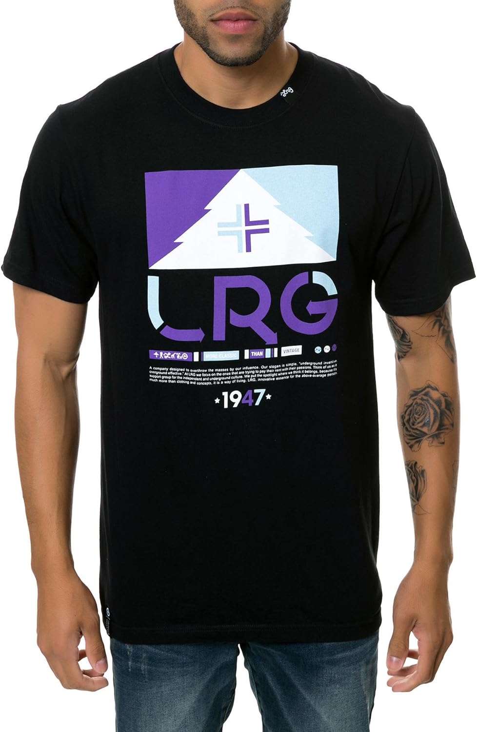 LRG Men's More Classic Than Vintage TShirt Black S Amazon.co.uk