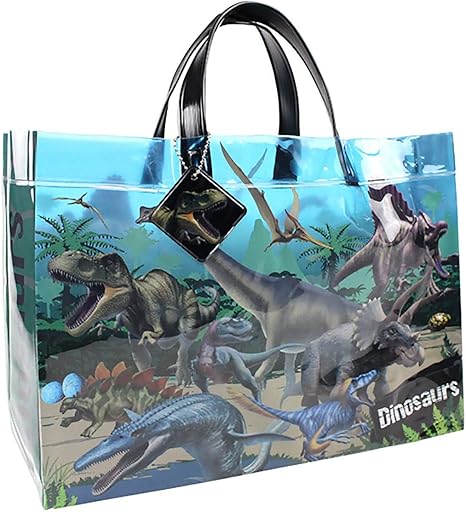 Amazon Co Jp 高波クリエイト マチアリ プールバッグ ビーチバッグ 水着バッグ ディノワールド 約h260 W340 D1mm ホーム キッチン