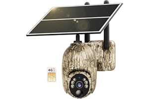 Oculview Cellular Trail Camera 3rd Generation 4G LTE with Solar Panel, Live Video Game Camera Include SIM Card with 360° Pan Tilt, Motion Activated, 2K Color Night Vision, No Wi-Fi, IP65 for Wildlife