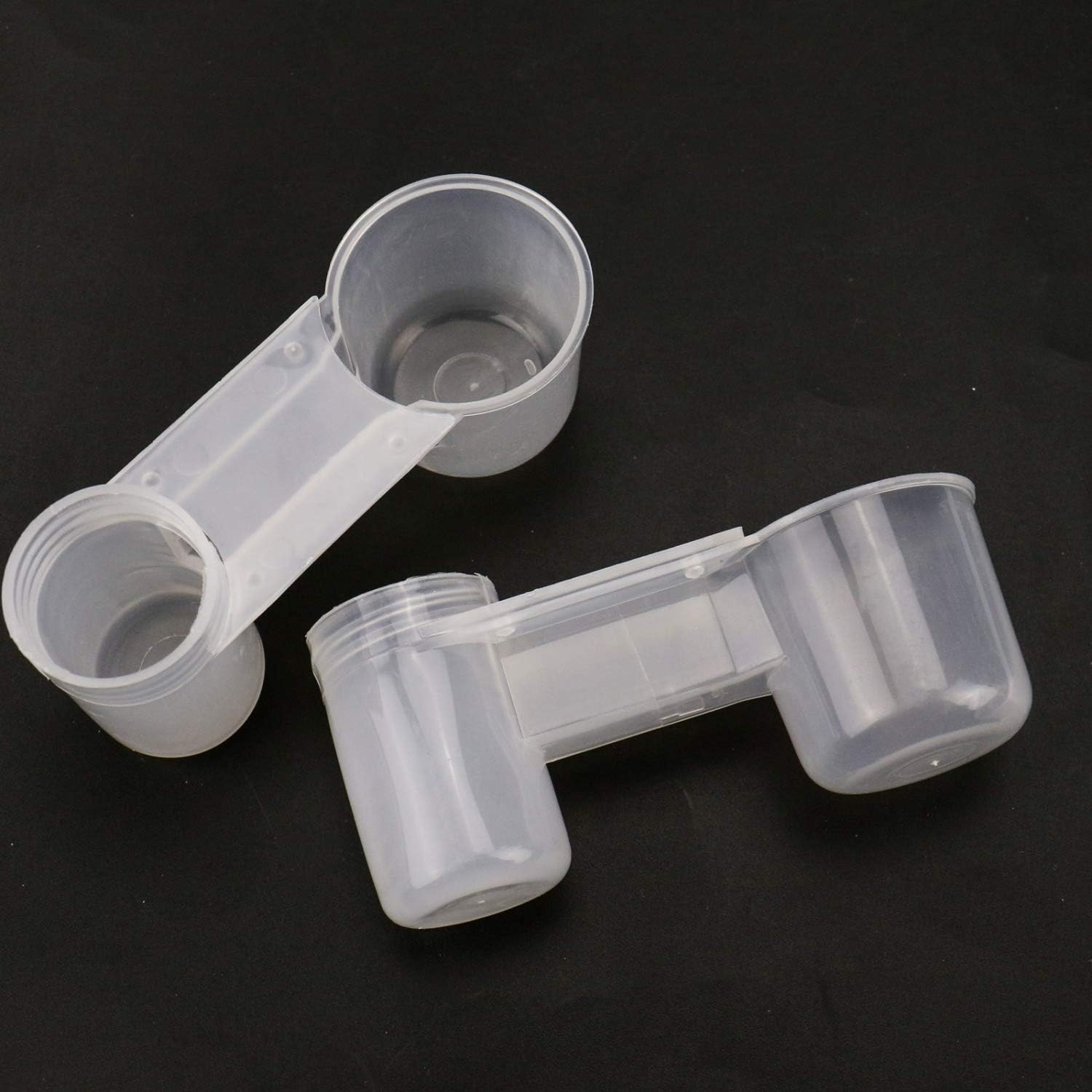 JETEHO 12 Pcs Plastic Soda Pop Water Bottle Bird Drinker Feeder Cup Chicken Pigeons Feeder Trough Animal Feeding Accessories