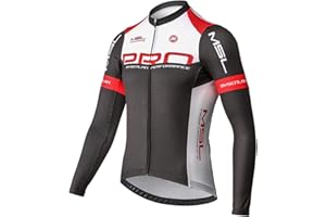 M MYSENLAN Mysenlan Men's Cycling Jersey Set Long Sleeve Bike Shirt 3D Padded Long Pants Bicycle Tights Clothing
