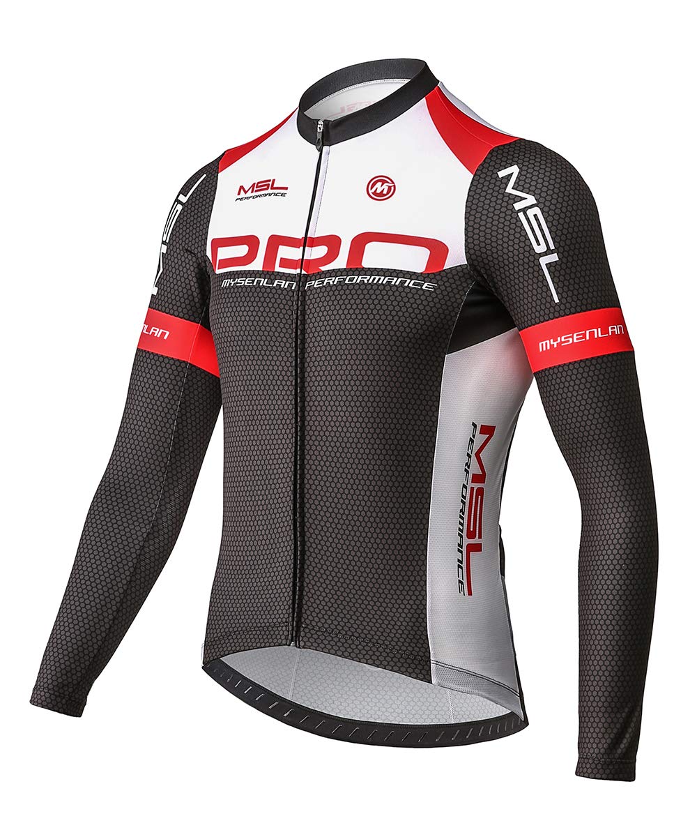 Mysenlan Men's Cycling Suit Long Sleeve Shirts Cycling Jersey 3D Padded Riding Tights MTB Cycle Tops Breathable Quick Dry Bicycle Set for Cycling Riding Outdoor Sports