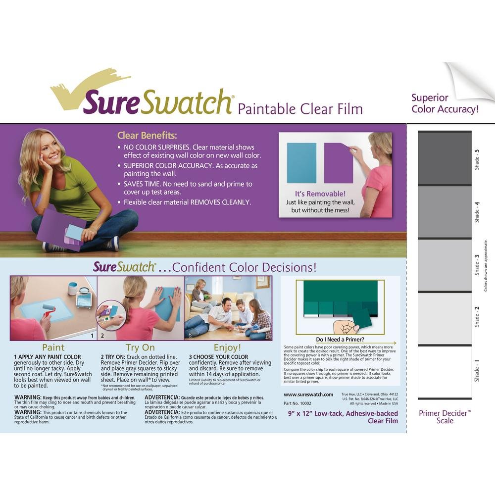 9 in. x 12 in. Paintable Clear Film (50-Pack)