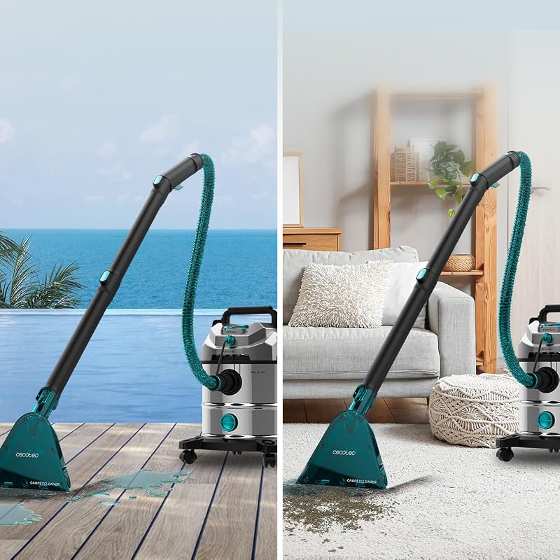 Aspirapolvere Solidi, Liquidi, Tappezzerie e Tappeti con Cavo Conga CarpetClean 20000 Pro Ultra. 1600W, 21kPa di Potenza, Funzione 2 in 1, Capacità 20L, Kit Accessori, Raggio d'Azione 7m