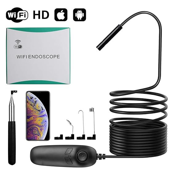 Endoscope Wifi Endoscopique Caméra 1200P HD IP68 Etanche Caméra d