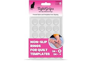 TightGrips Non-Slip Pads for Quilt Templates | Precision Grips for Quilting Supplies | Enhance Accuracy and Stability | Non-Slip Quilting Tools | Complete Set of 48-24 Large & 24 Small Grips
