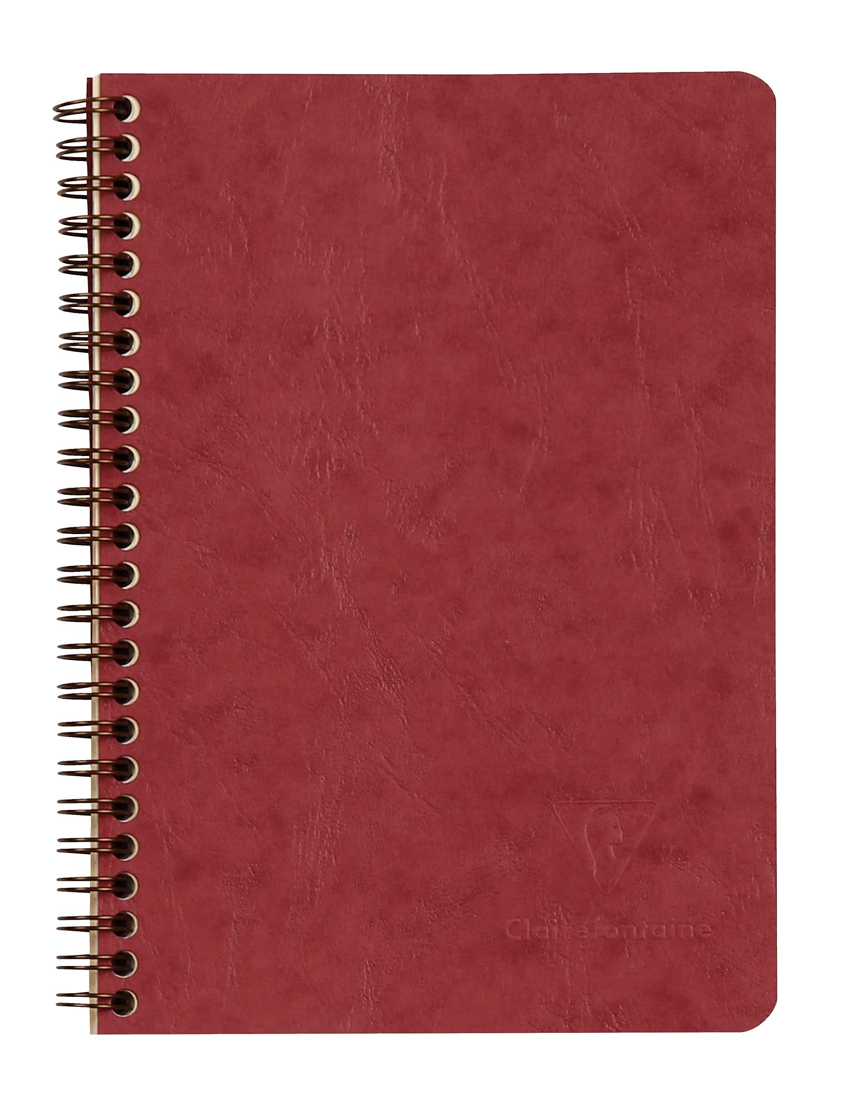 Clairefontaine 785662C Collection Age Bag - Red Pocket Notebook - A5 14.8x21cm - 120 Detachable Pages w/ Handles + 3 Dividers w/ Pockets - Leather Card Cover