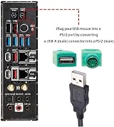 AYMBH USB to PS2 Adapter Mouse Keyboard Plug Play Win XP 7 8 Converter view 7