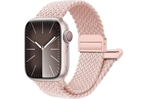 SOLOLUP Magnetic Braided Stretchy Loop - Compatible with Apple Watch Band 42mm 46mm 40mm 41mm 44mm 45mm 38mm Ultra/2 49mm Women Men,Elastic Woven Fabric Nylon Strap for iWatch Ultra Series 10 9 8 7 6 5 4 3 SE