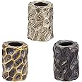 OLYCRAFT 3Pcs 3 Color 11x15mm Paracord Beads with 6mm Large Hole Column Lanyard Beads Brass Knife Beads Large Hole Beads Tube Loose Beads Metal Spacer Beads for Paracord DIY Crafts