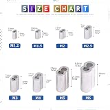 Glarks 200Pcs 1/16 Inch Aluminum Crimping Loop Sleeve Double Barrel Ferrule view 7