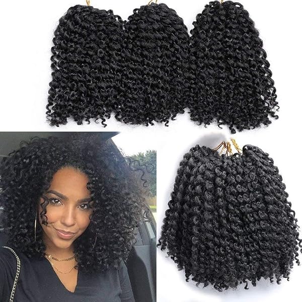 3pcs Pack Marley Bob Kinky Curl 8 Inch Afro Kinky Twist Hair Soft