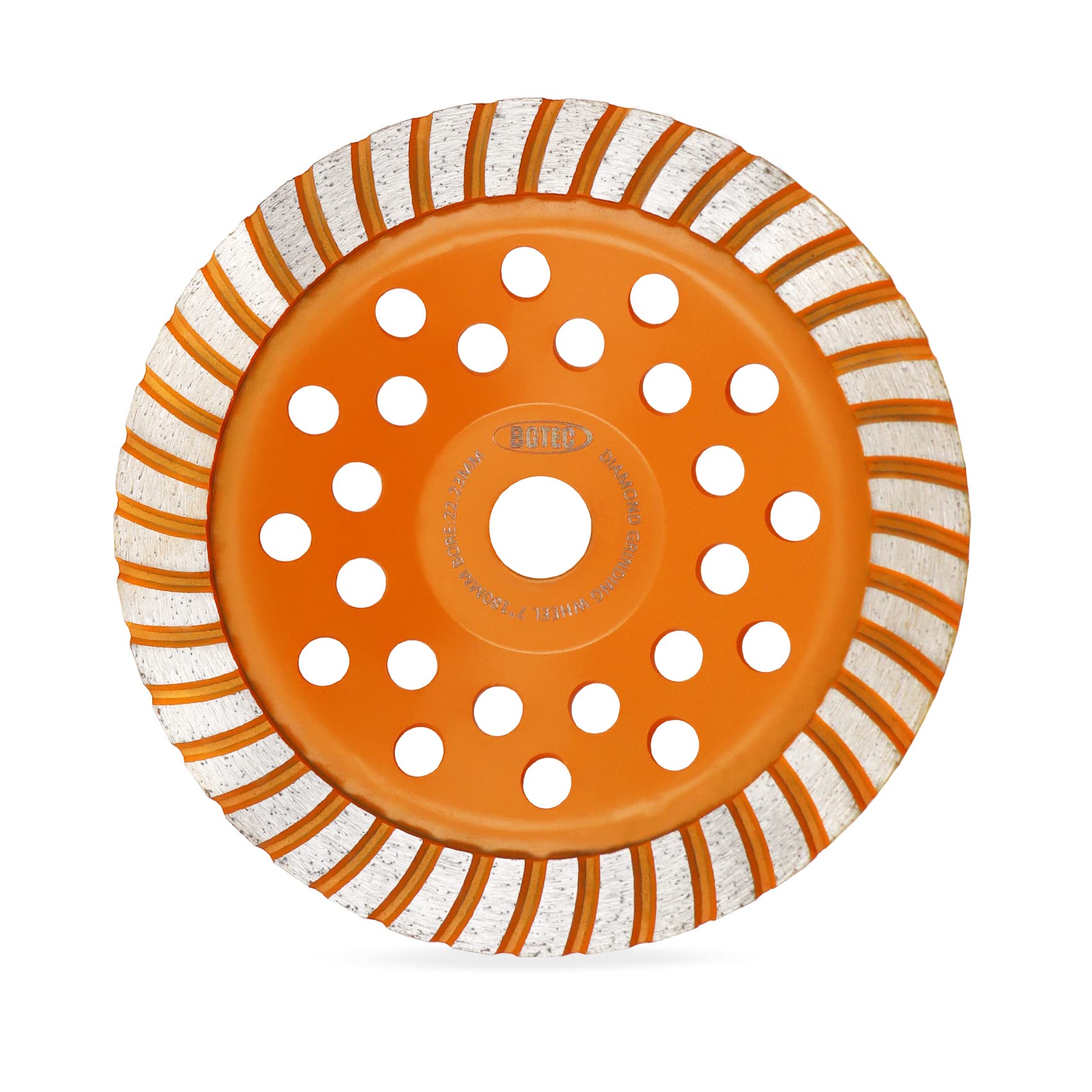 BGTEC Diamond Concrete Grinding Wheel - 180mm Angle Grinder Wheel with 22.23/15.875 Ruducer Washer for Grinding on Granite Marble Concrete Brick Masonry