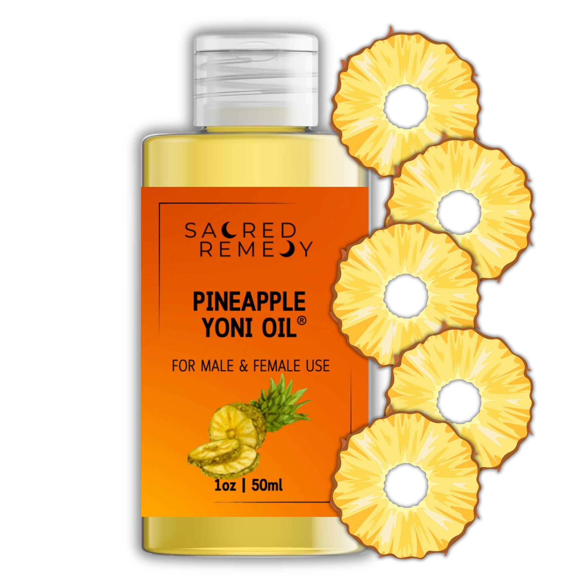 Pineapple Yoni Oil Potent, Hydrating, Moisturising Lotion Oil. 100% Natural & Vegan. Balances PH Level & Fresh Scent with Vitamin E (50ml)