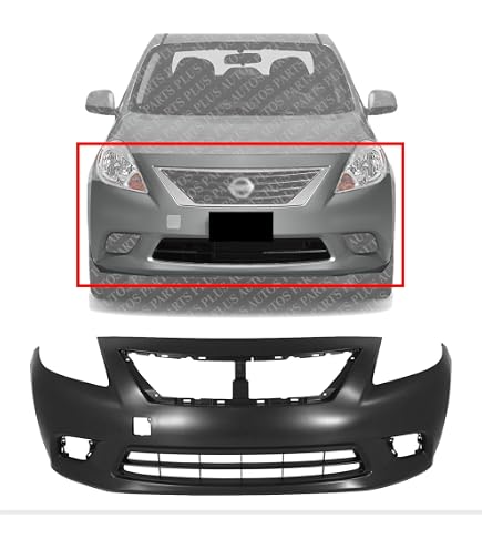Front Bumper Tow Hook Cover Cap – Fits Nissan Versa Sedan 2015-2018 – Black Primer, Direct Fit