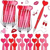 Cholemy 150 Pcs Valentine's Day Heart Shaped Pens Bulk Red Pink Light Pink Heart Ballpoint 1.0 mm Black Ink Retractable Pens Love Be Mine Valentines Gift for Holiday Office Supplies